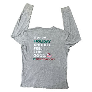 Vineyard Vines Holiday New York City Christmas Graphic Gray Shirt Size S Coastal
